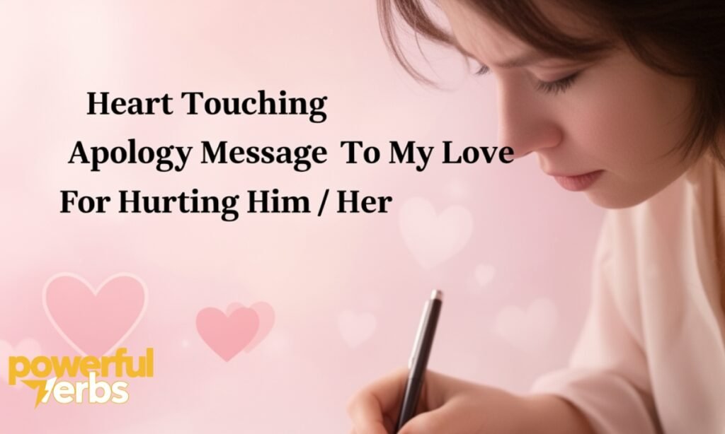Heart Touching Apology Message To My Love For Hurting Him / Her