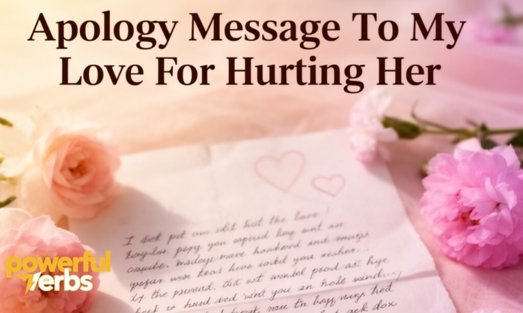Apology Message To My Love For Hurting Her