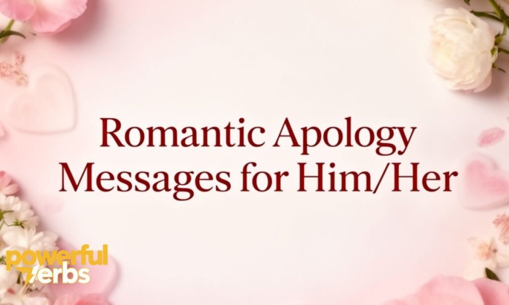 Romantic Apology Messages for Him/Her