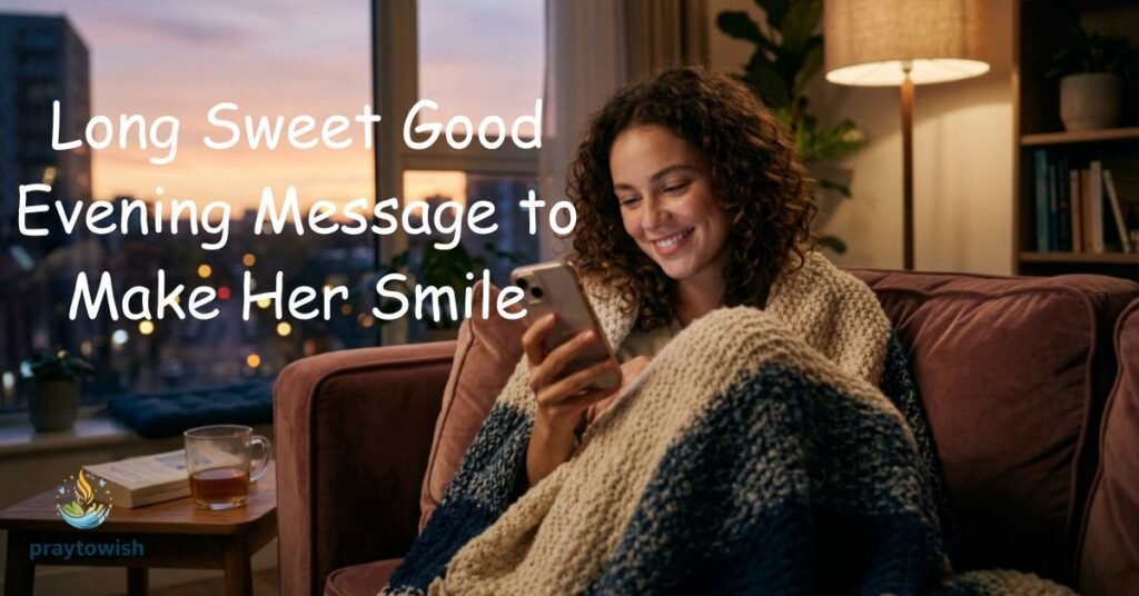Long Sweet Good Evening Message to Make Her Smile