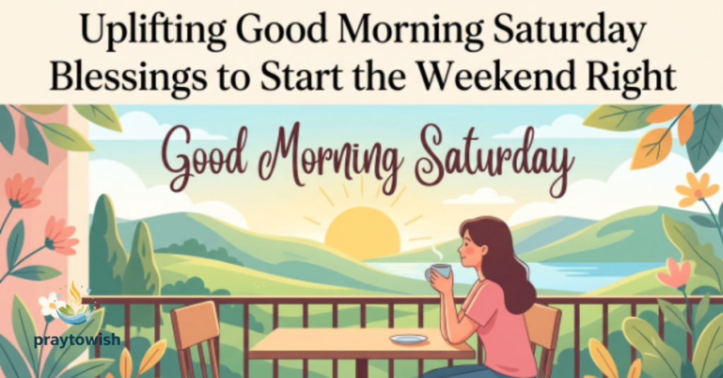 Uplifting Good Morning Saturday Blessings to Start the Weekend Right