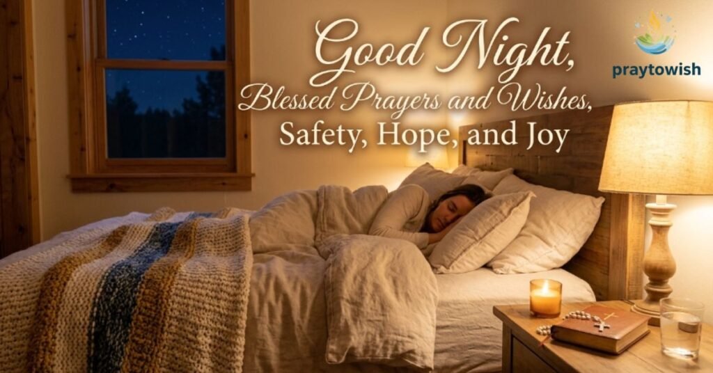 Good Night, Blessed Prayers and Wishes, Safety, Hope, and Joy