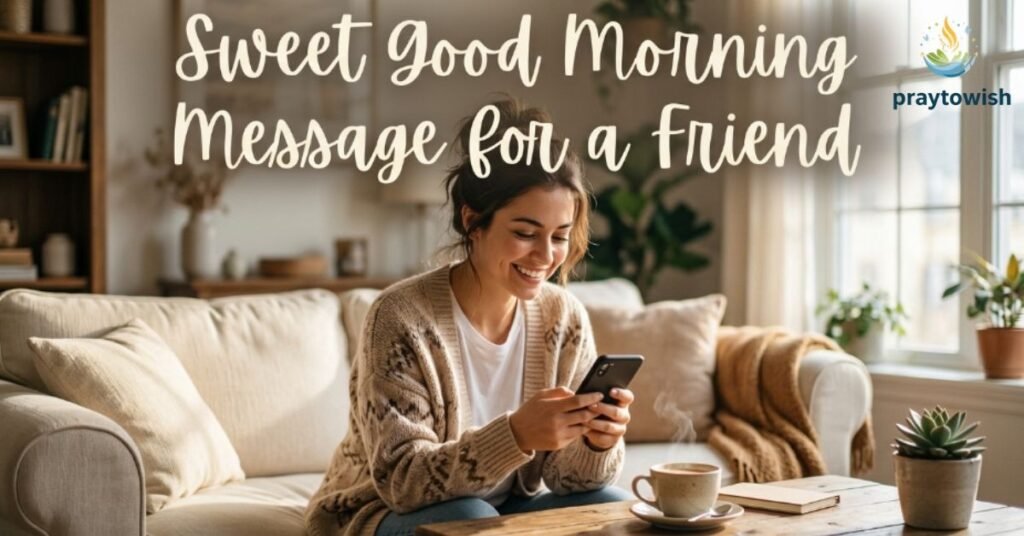 Sweet Good Morning Message for a Friend