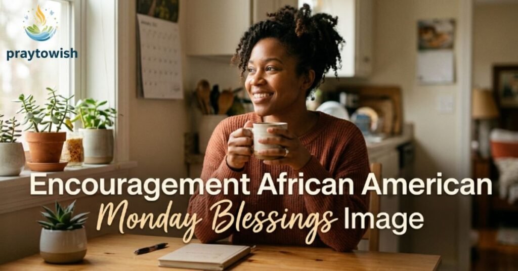Encouragement African American Monday Blessings Image