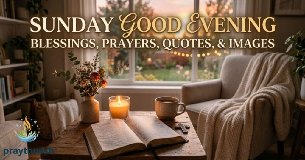 Sunday Good Evening Blessings, Prayers, Quotes, & Images