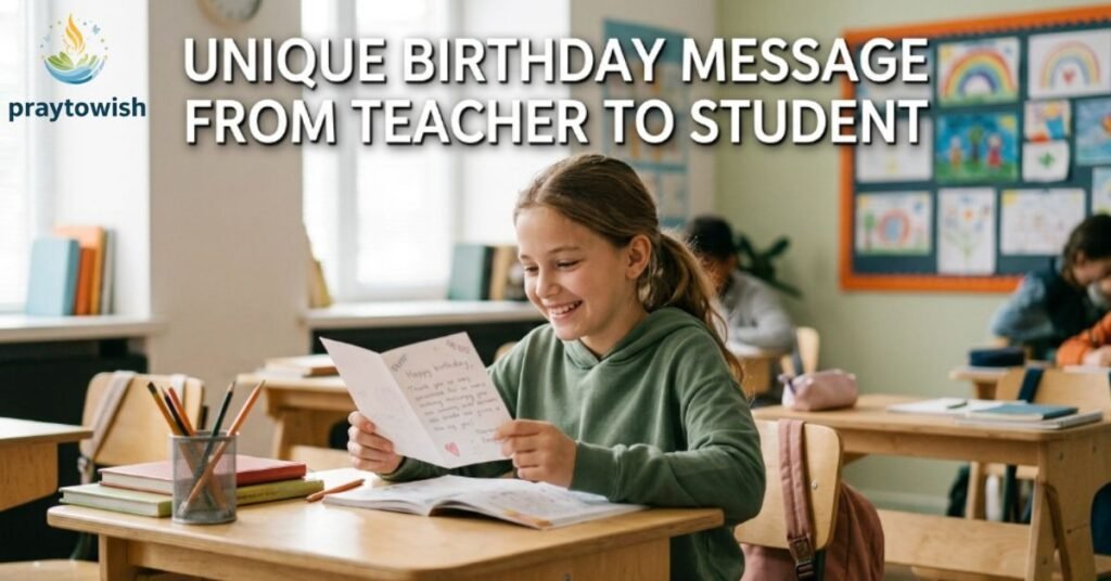 Unique Birthday Message From Teacher To Student